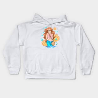 Venus Shell Girl with Bubbles Kids Hoodie